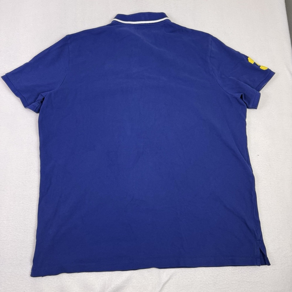Polo Ralph Lauren XXL Big Pony Yacht Club Nautical Blue Polo Shirt Classic Fit - Picture 8 of 8